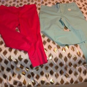 Pink and Turquoise Pixie Pants